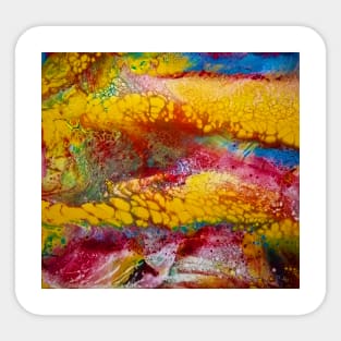 multicolored marble abstract design Sticker